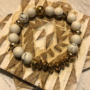 Gold and Marble Bracelet